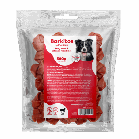 Barkitos dog snacks 500g soft lamb meat bones