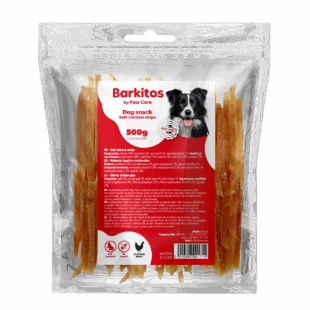 Barkitos dog snacks 500g soft chicken strips