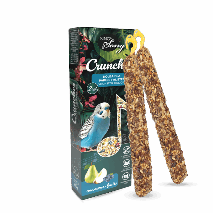 SING & SONG crunchers for budgerigars 85g fruits box 10 pack - Image 2