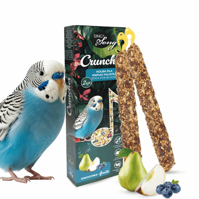 SING & SONG crunchers for budgerigars 85g fruits box 10 pack