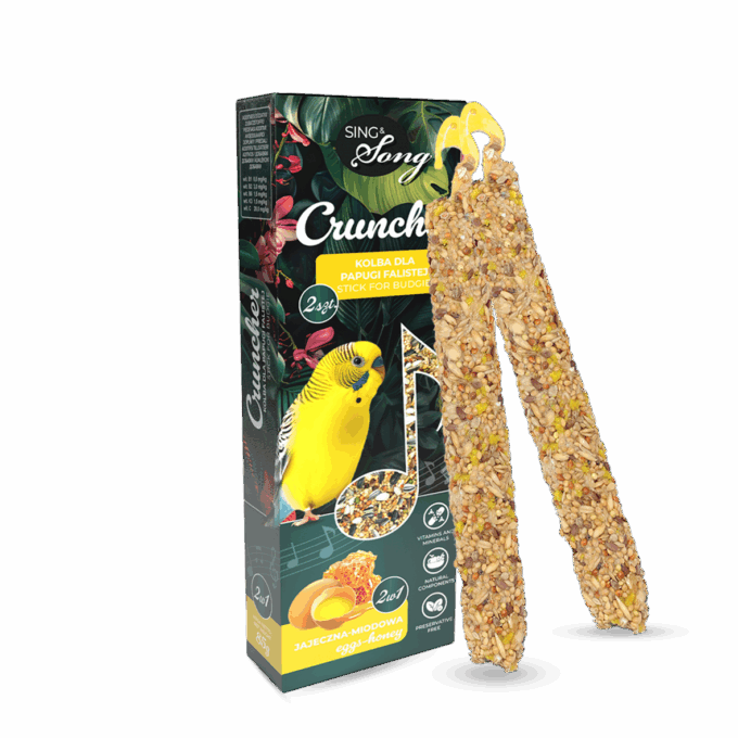 SING & SONG cruncher for budgerigars 85g 2in1 egg + honey Box 10 pack - Image 3