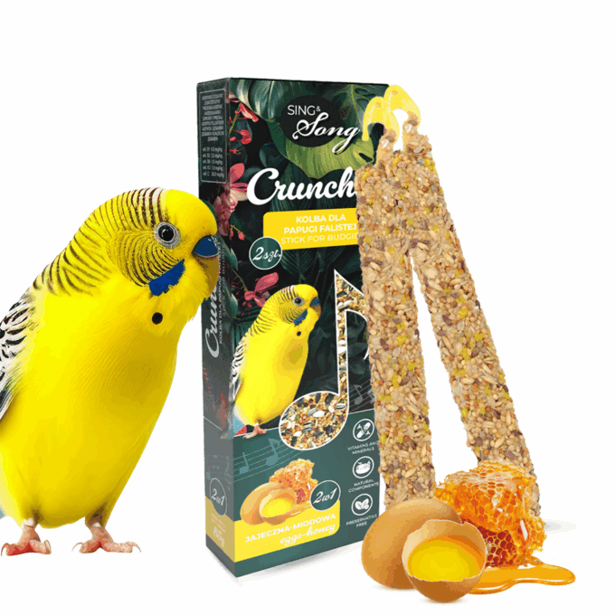 SING & SONG cruncher for budgerigars 85g 2in1 egg + honey Box 10 pack