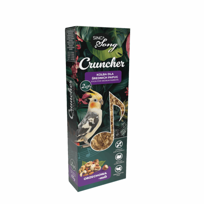 SING & SONG crunchers for medium-sized parrots 85g nutsbox 10 pack - Image 2