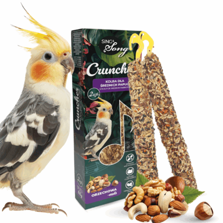 SING & SONG crunchers for medium-sized parrots 85g nutsbox 10 pack