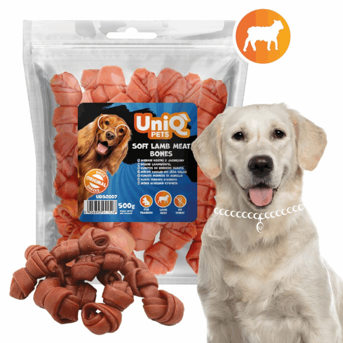 UNIQ PETS dog snacks 500g soft lamb meat bones