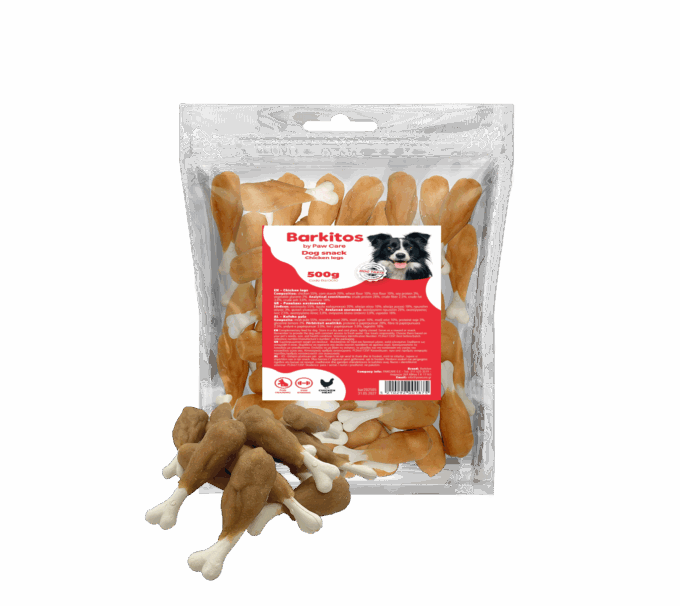 BAR0010 - Barkitos dog snacks 500g chicken legs - Image 2