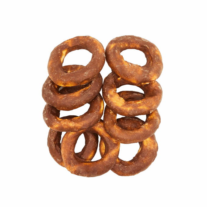 BAR0023 - Lamb meat on rawhide rings 10cm 500g - Image 2