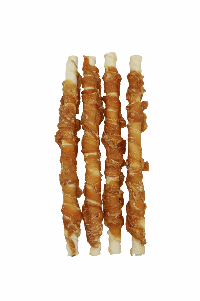 BAR0099 - Chicken wraps Big rawhide sticks 28cm 4 PCS 320g - Image 2
