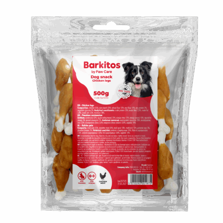 BAR0010 - Barkitos dog snacks 500g chicken legs