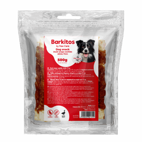 BAR0020 - Duck wraps rawhide sticks 17cm 500g